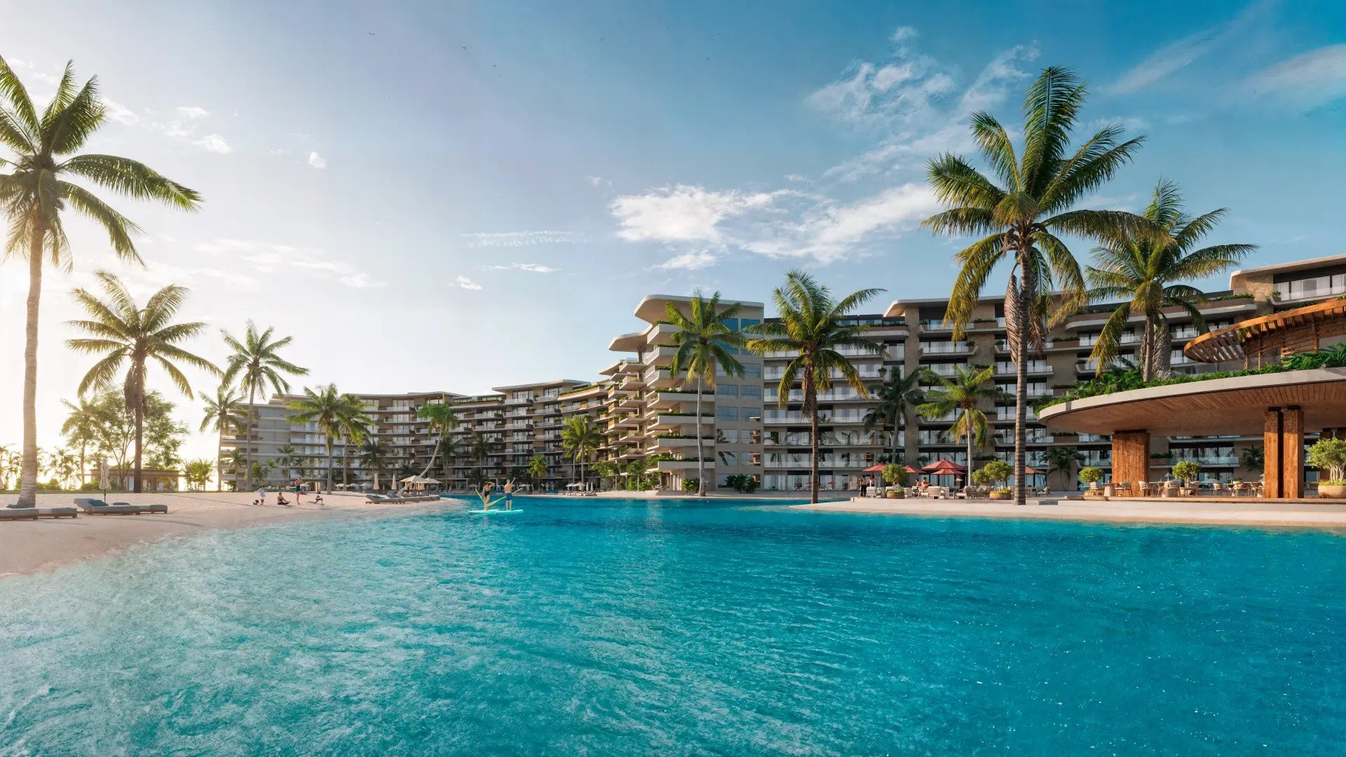 Laguna y residencias en Juanillo Village, Cap Cana